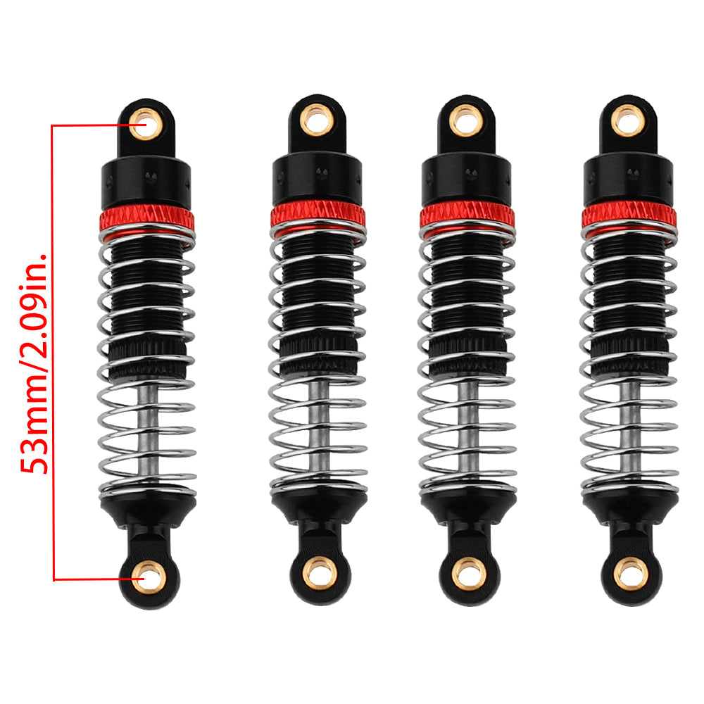 LonZeXy 4PCS New Aluminum Oil Shock Absorber 53/59/66mm Adjustable Damper For Traxxas TRX4M 1/18 RC Crawler Car Suspension Upgrade Parts