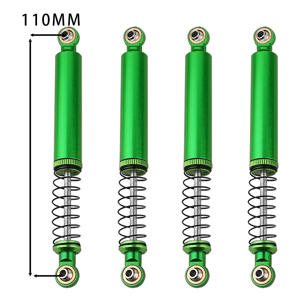 LonZeXy 1/10 RC Crawler Aluminum Oil Shock Absorber 70 80 90 100 110mm Adjustable Damper 4PCS For Axial SCX10 TRX4 D90 RC Off Road Car Upgrade Parts