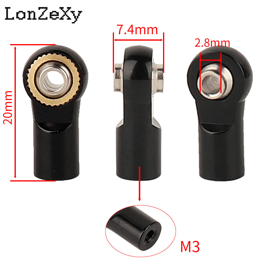LONZEXY M3 Link Ball Head Holder for Tamiya Traxxa SCX10 1/10