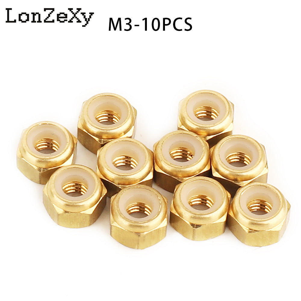 LONZEXY M4 M3 Locknuts Nylon Inserted Hex Lock Nuts 50pcs