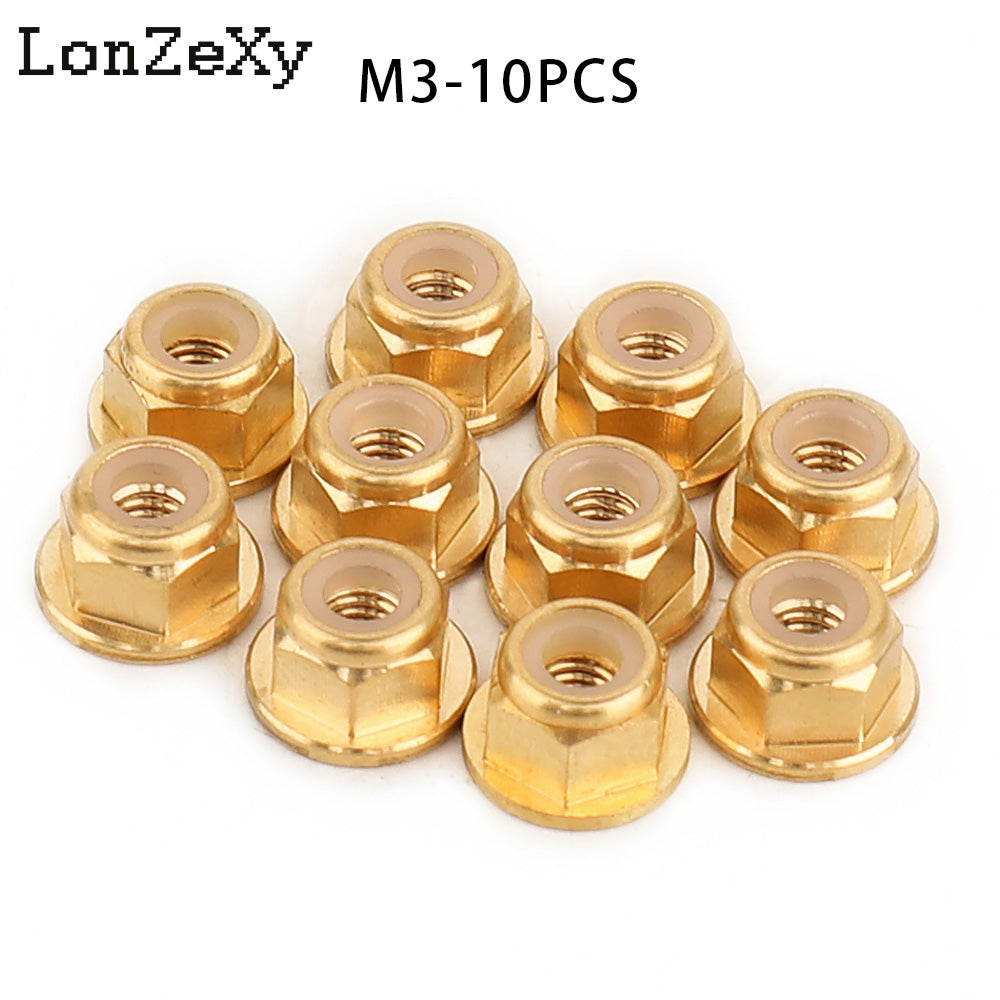 LONZEXY Flange Lock Nuts Nylon Inserted Hex Lock 30pcs