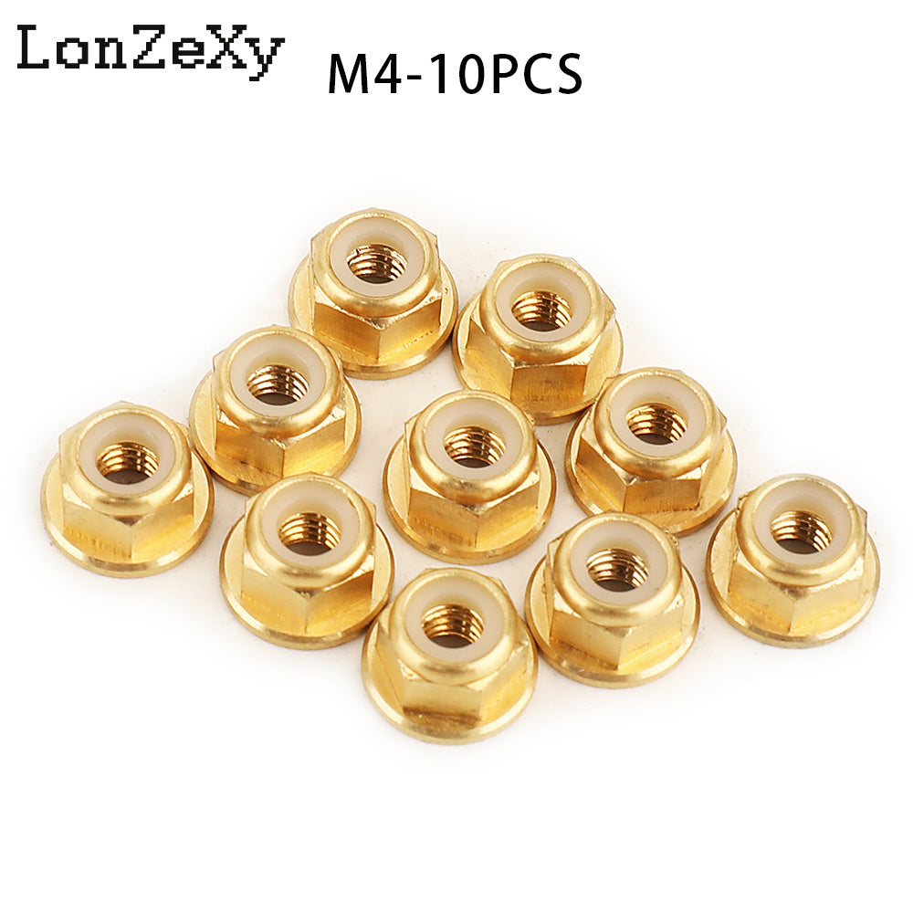 LONZEXY Flange Lock Nuts Nylon Inserted Hex Lock 30pcs