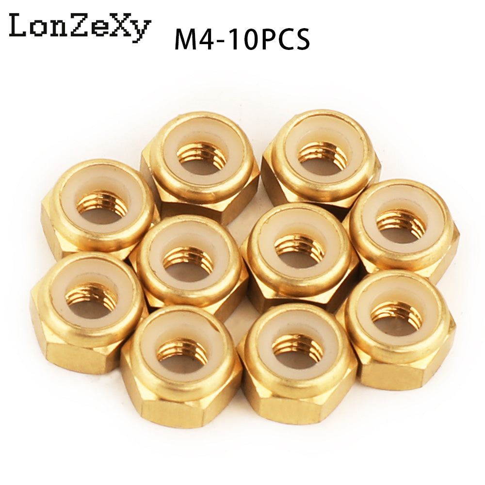 LONZEXY M4 M3 Locknuts Nylon Inserted Hex Lock Nuts 50pcs