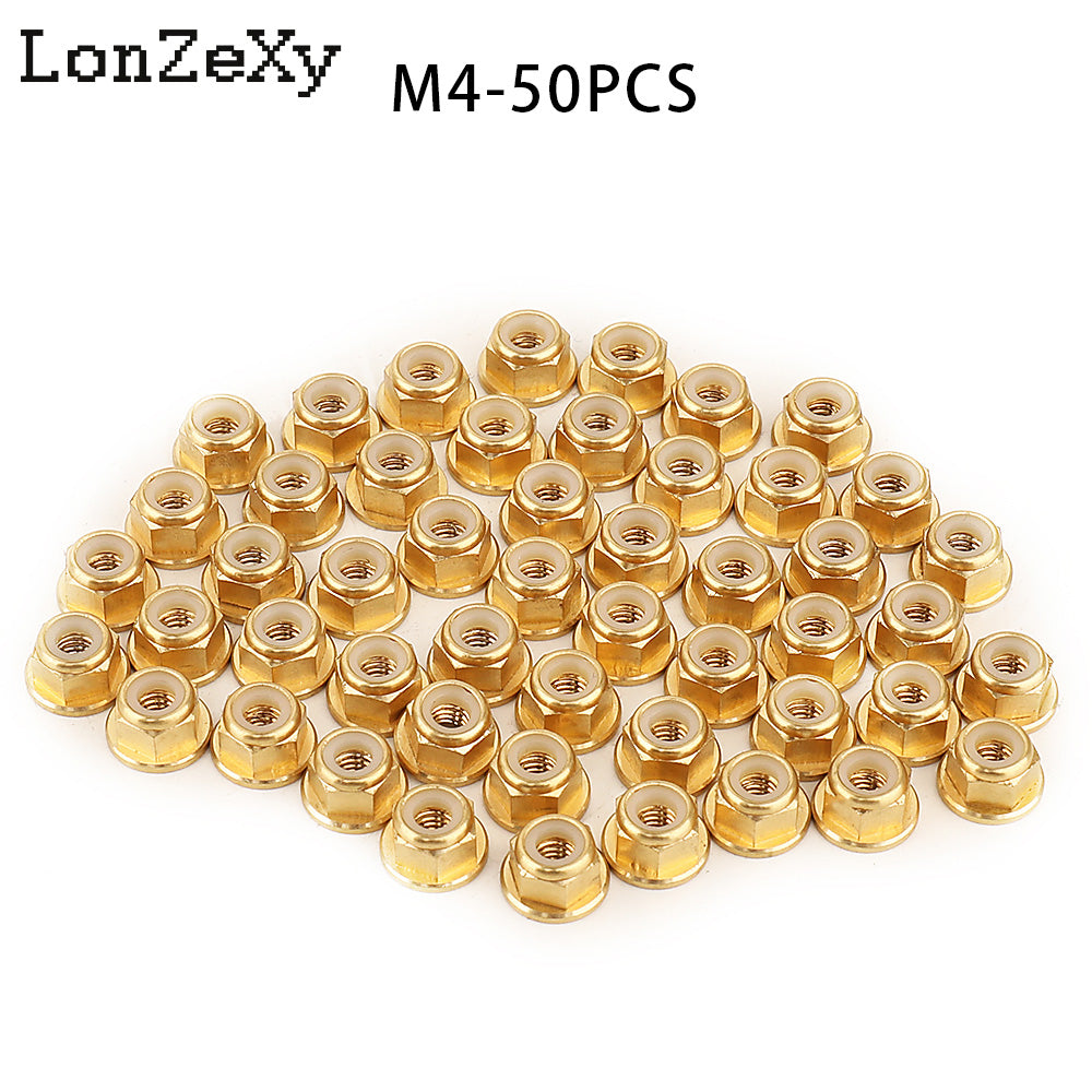 LONZEXY Flange Lock Nuts Nylon Inserted Hex Lock 30pcs