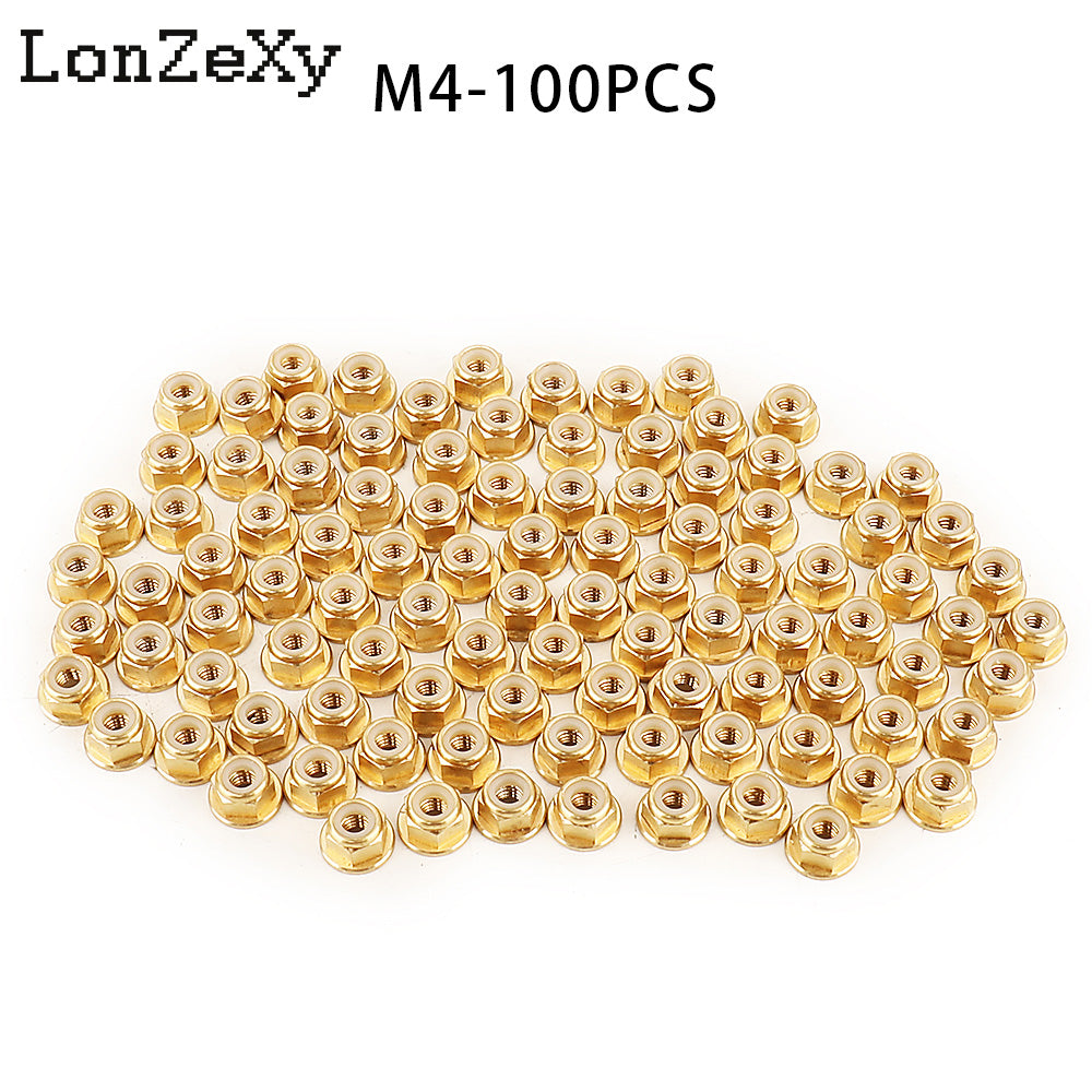 LONZEXY Flange Lock Nuts Nylon Inserted Hex Lock 30pcs