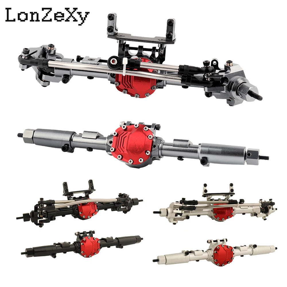 LONZEXY Metal Front Rear Axle for SCX10 II