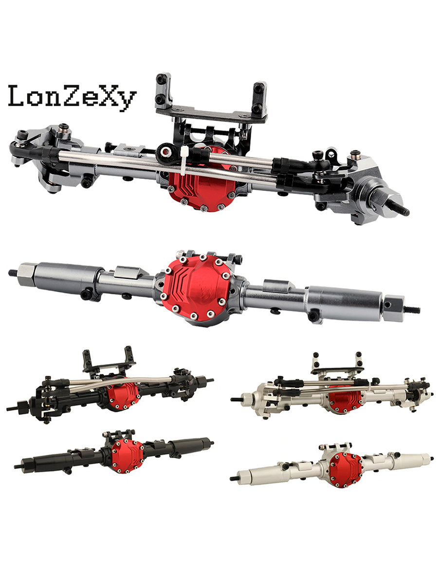 LONZEXY Metal Front Rear Axle for SCX10 II