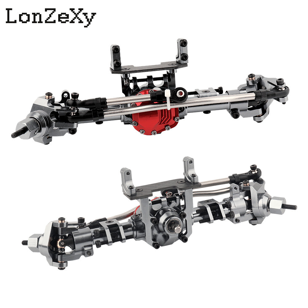 LONZEXY Metal Front Rear Axle for SCX10 II