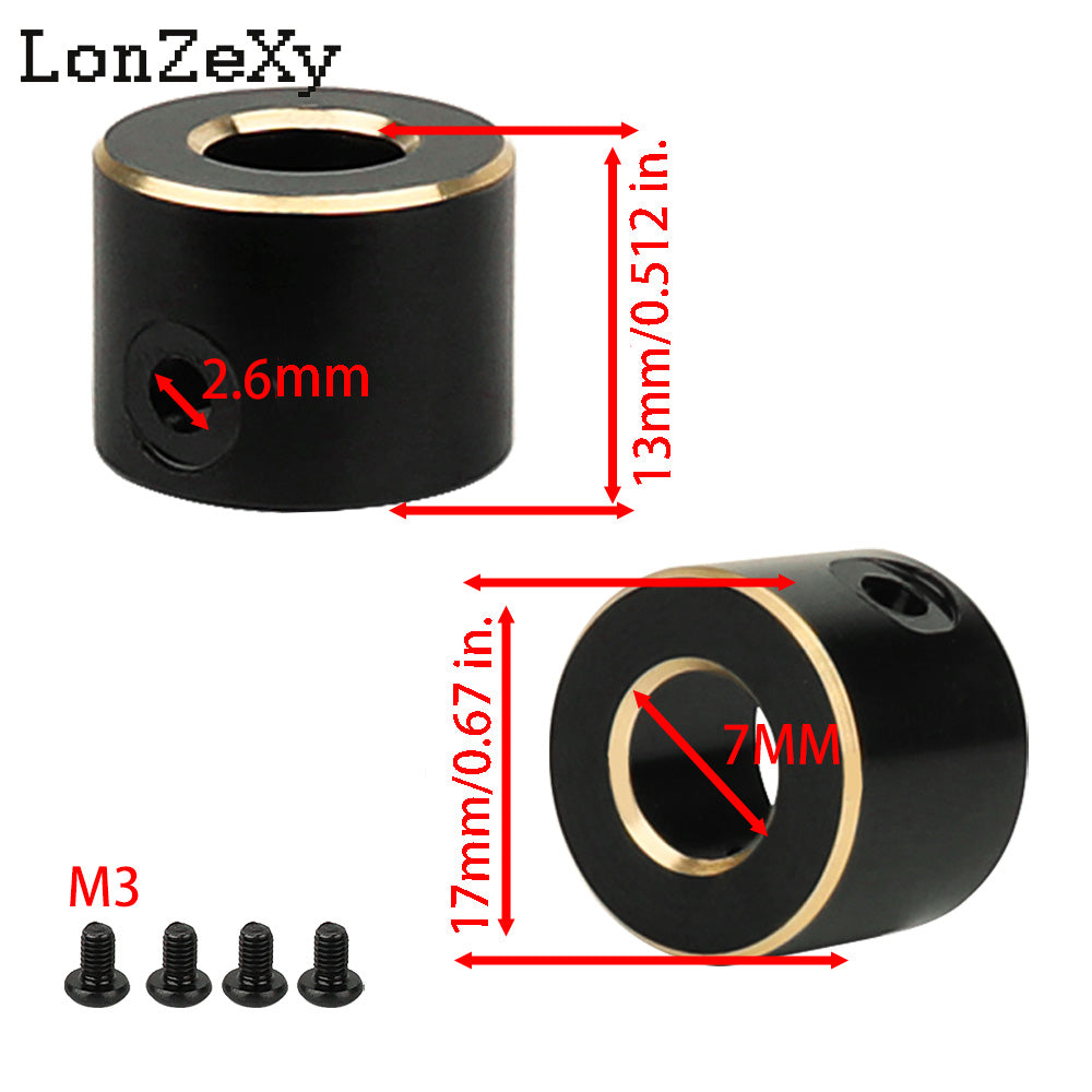 LONZEXY Brass Rear Axle Cup - 1 pair for SCX10 Pro
