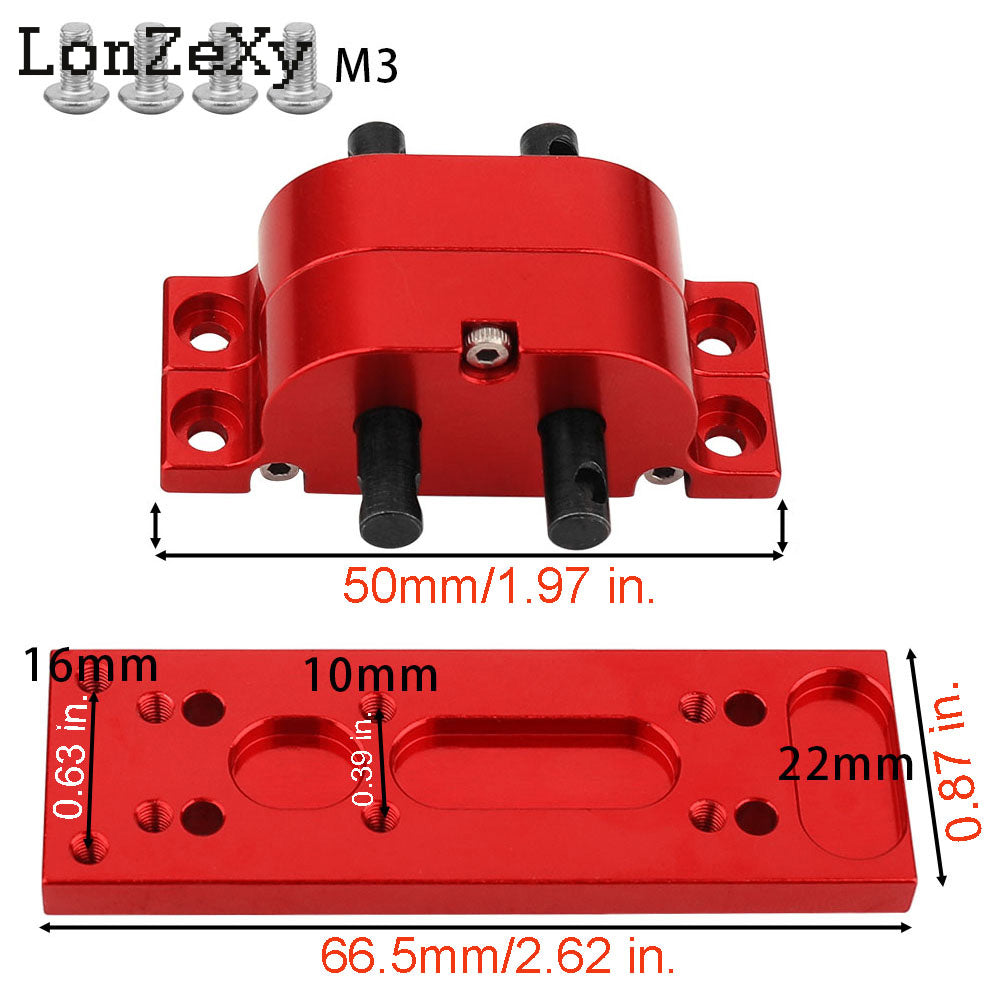 LONZEXY Metal Alloy Transmission with Mount Plate for SCX10