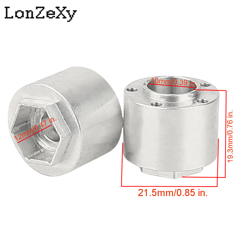 LONZEXY Aluminum Alloy 5-Hole Couplers - 4 Pack for SCX10